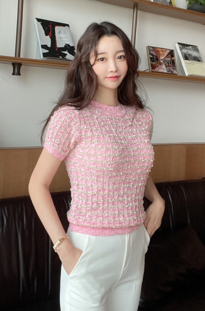pinkish knit
